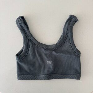 SET ACTIVE - Grey Power Hold Sports Bra